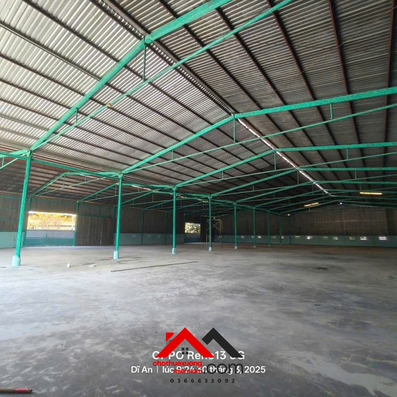 Cho Thuê Kho Xưởng Dĩ An, Bình Dương – 5.000m², Giá 150 Triệu/Tháng