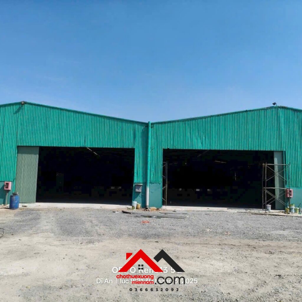 Cho Thuê Kho Xưởng Dĩ An, Bình Dương – 5.000m², Giá 150 Triệu/Tháng