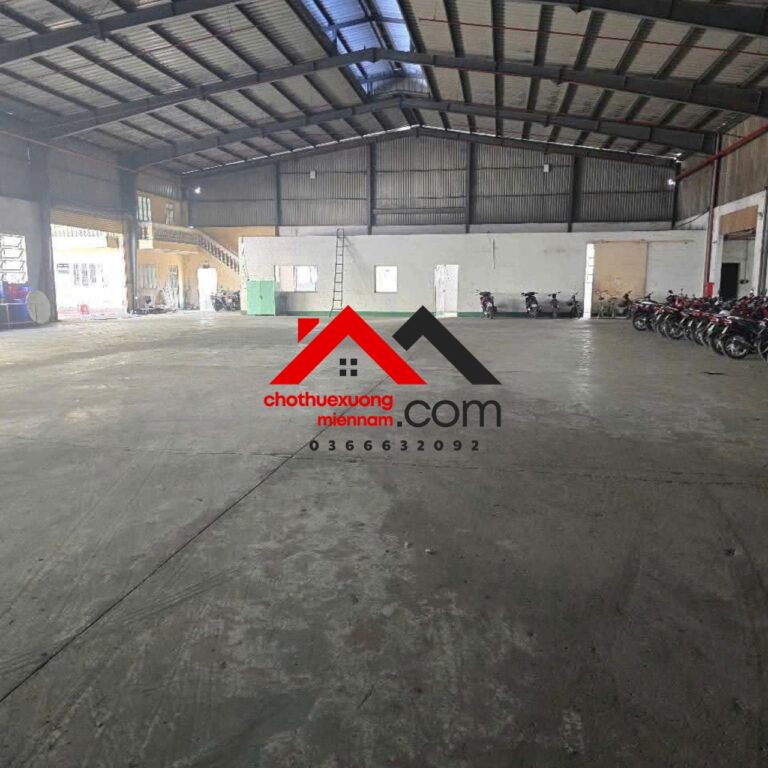 Cho Thuê Xưởng 3.500m² Tại Thuận An Bình Dương – Giá 2.5$/m² – PCCC Tự Động